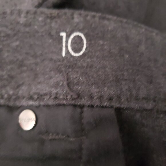 Ann Taylor Pant Size 10 Straight Leg Mid Rise Stretch Gray - Picture 7 of 8